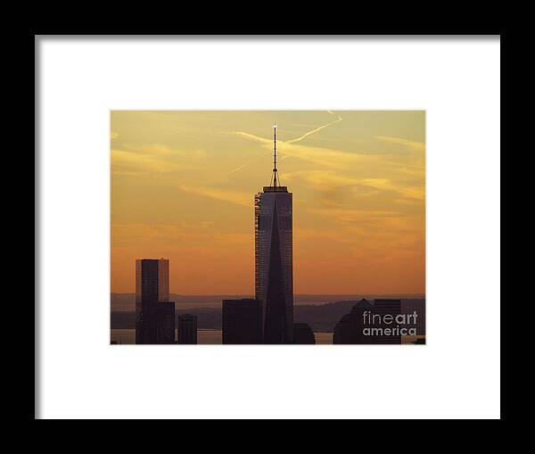 Rockefeller Center Framed Print featuring the photograph One WTC from Top of the Rock #1 by Steven Spak