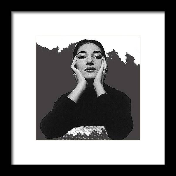 Opera Singer Maria Callas Cecil Beaton No Date Framed Print featuring the photograph Opera Singer Maria Callas Cecil Beaton photo No Date-2010 #3 by David Lee Guss