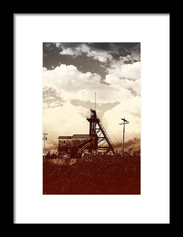 Orphan Girl Mine Yard Butte Montana Photograph Framed Print featuring the photograph Orphan Girl Mine #1 by Kevin Bone