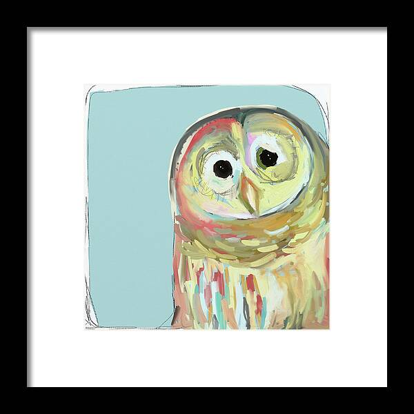 Owl Framed Print featuring the painting Owl 5 #2 by Cathy Walters