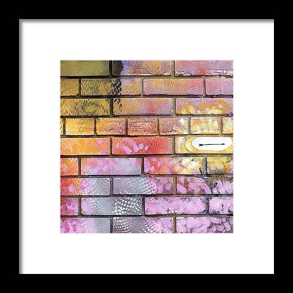Wallart Framed Print featuring the photograph Painted Brick #1 by Julie Gebhardt