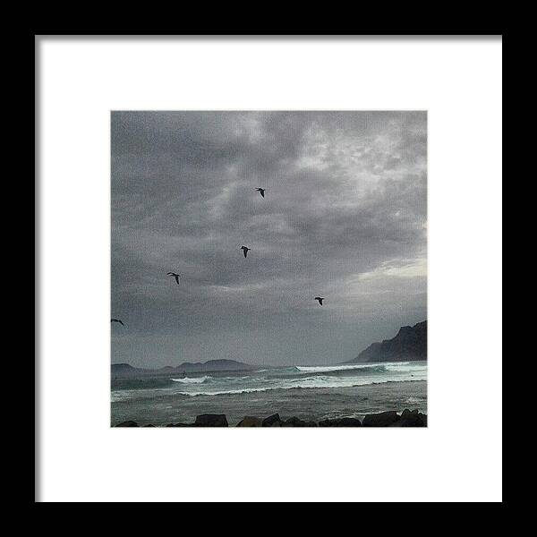 Landscape Framed Print featuring the photograph Paisajes de mar #1 by Maria Esther Navarro
