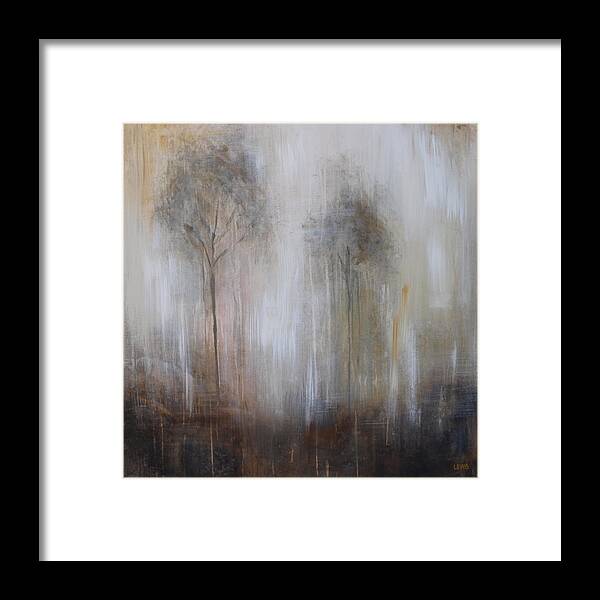 Landscape Framed Print featuring the painting Pause #2 by Ellen Lewis