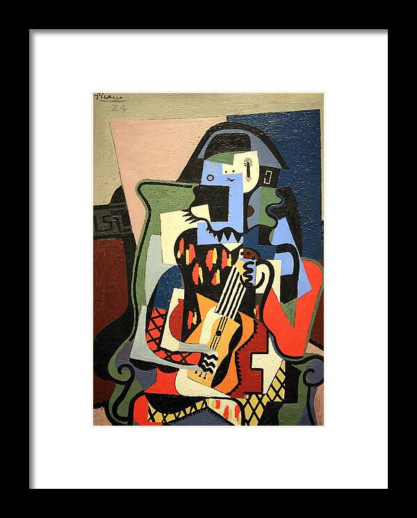 Harlequin Musician Framed Print featuring the photograph Picasso's Harlequin Musician #1 by Cora Wandel