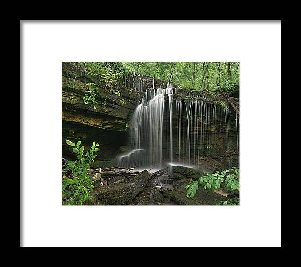 Tim Fitzharris Framed Print featuring the photograph Pig Trail Falls Mulberry River Arkansas by Tim Fitzharris