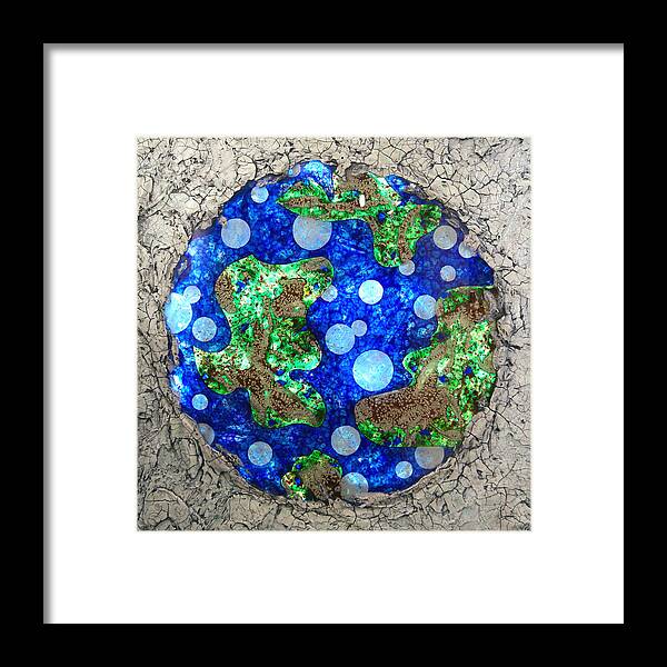 Planet Framed Print featuring the mixed media Planet by Christopher Schranck