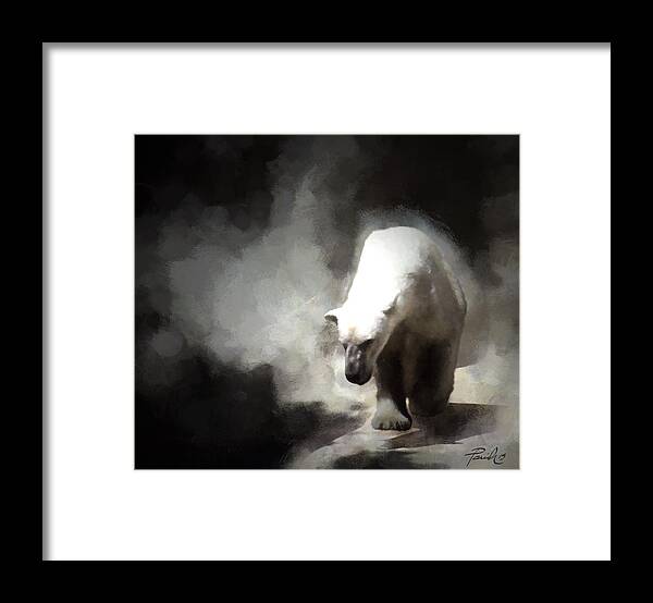 Polar Framed Print featuring the digital art Polar Bear #1 by Patti Parish