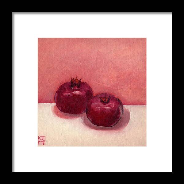 Pomegranates Framed Print featuring the painting Pomegranates by Katherine Miller