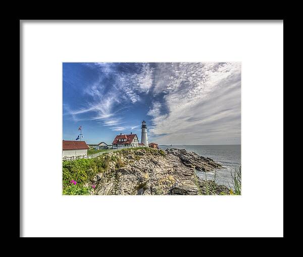 Maine Framed Print featuring the photograph Portland Headlight #1 by Jane Luxton