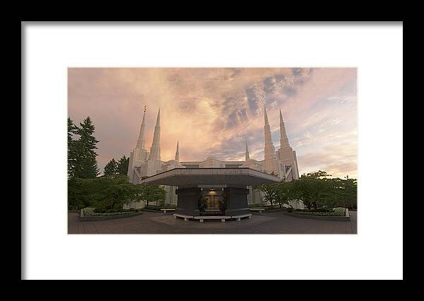 Lds Framed Print featuring the photograph Portland Temple #2 by Dustin LeFevre