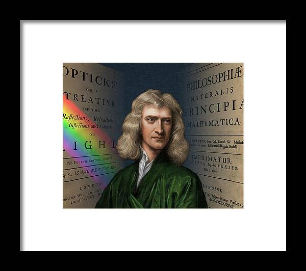 Colors Framed Print featuring the photograph Portrait Of Isaac Newton #1 by David Parker