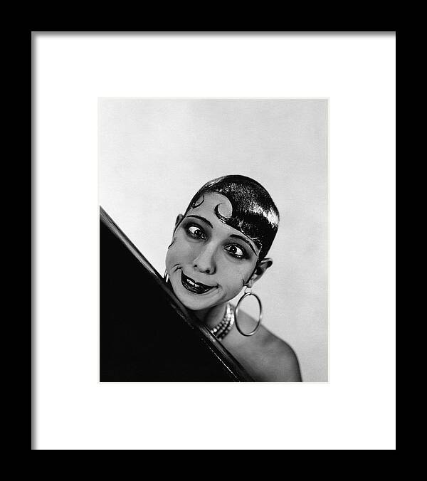One Person Framed Print featuring the photograph Portrait Of Josephine Baker by George Hoyningen-Huene