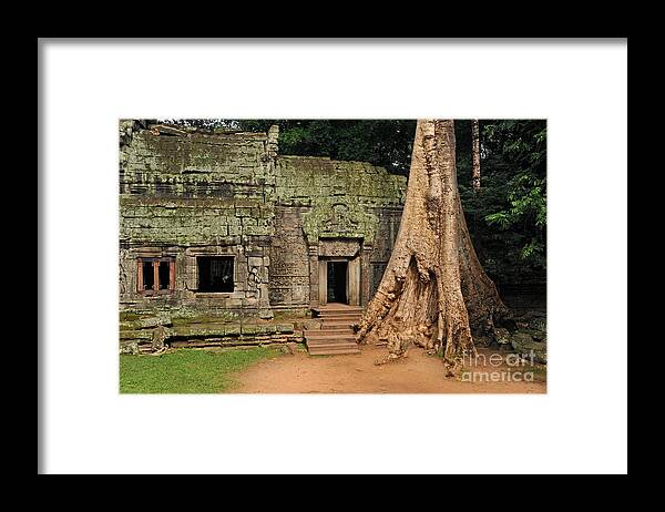 Preah Framed Print featuring the photograph Preah KhanTemple at Angkor Wat #1 by Sami Sarkis
