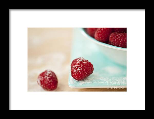 Abundance Framed Print featuring the photograph Raspberries Sprinkled With Sugar by Jim Corwin