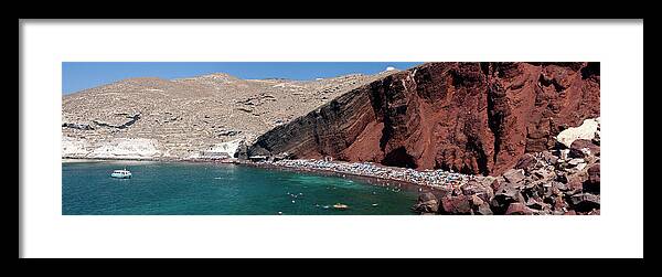 Greek Culture Framed Print featuring the photograph Red Beach, Akrotiri, Santorini #1 by David Clapp