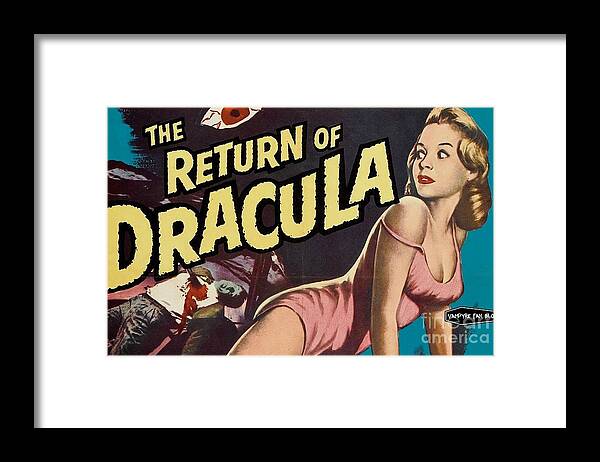 Vintage Framed Print featuring the photograph Return Of Dracula by Action
