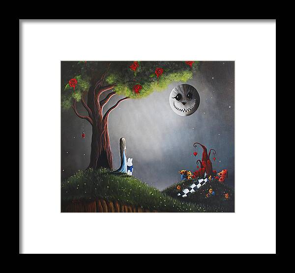 Alice In Wonderland Framed Print featuring the painting Alice In Wonderland Original Artwork by Fairy and Fairytale