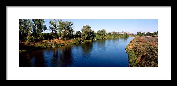 Photography Framed Print featuring the photograph River With A Mountain #1 by Panoramic Images