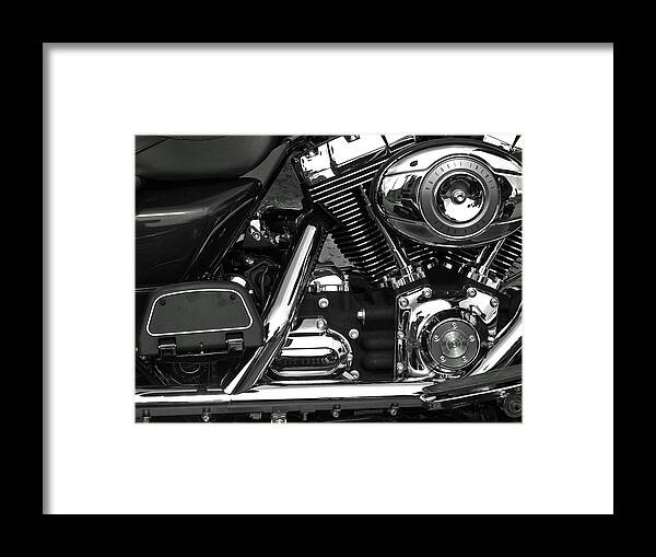 Motor-cycle Framed Print featuring the photograph Road King #1 by Gerry Bates
