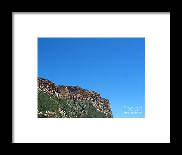 Cassis Framed Print featuring the photograph Rock Formation at Cassis France #1 by Luis Moya