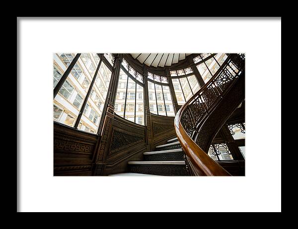 Chicago Framed Print featuring the photograph Rookery Building Up the Oriel Staircase #1 by Anthony Doudt