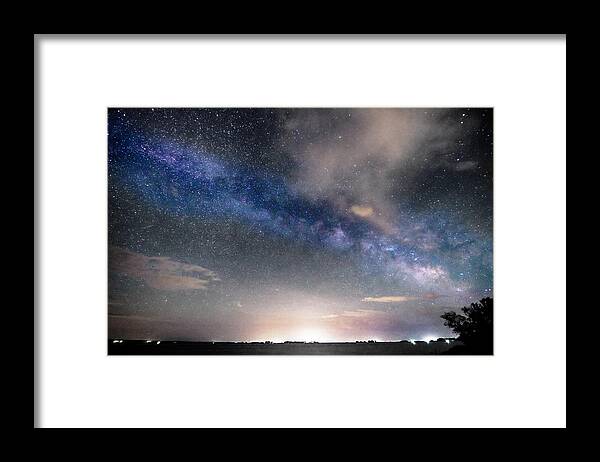 Jackson Lake State Park Framed Print featuring the photograph Rural Evening Sky BWSC by James BO Insogna