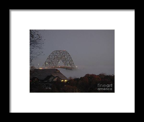 Sagamore Bridge Framed Print featuring the tapestry - textile Sagamore Bridge #1 by Lisa Marie Phipps