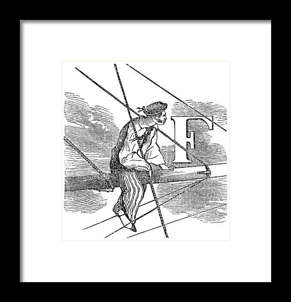 1843 Framed Print featuring the painting Sailor, 19th Century #1 by Granger