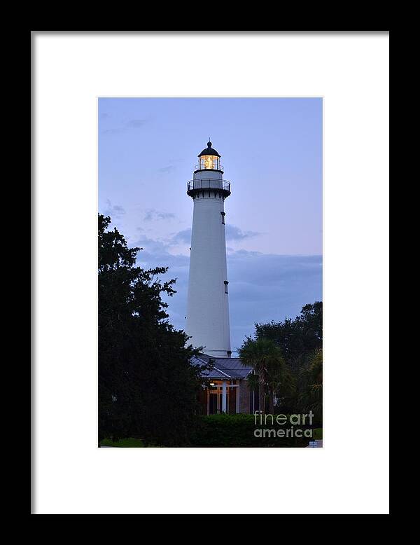Lighthouse Framed Print featuring the photograph Saint Simons Lighthouse by Bob Sample