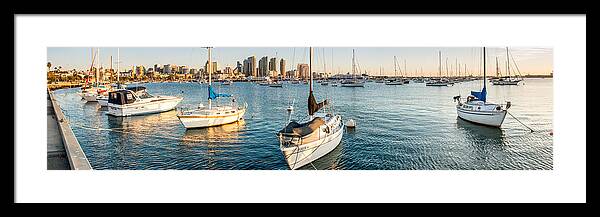 America Framed Print featuring the photograph San Diego Bay Sunset Series #1 by Josh Whalen