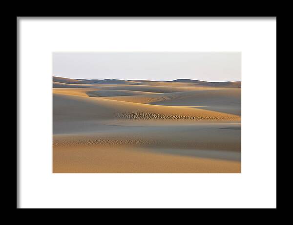 Tranquility Framed Print featuring the photograph Sand Dunes #1 by Raimund Linke