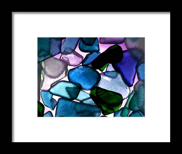 Sea Glass Framed Print featuring the photograph Sea Glass by Cathy Kovarik