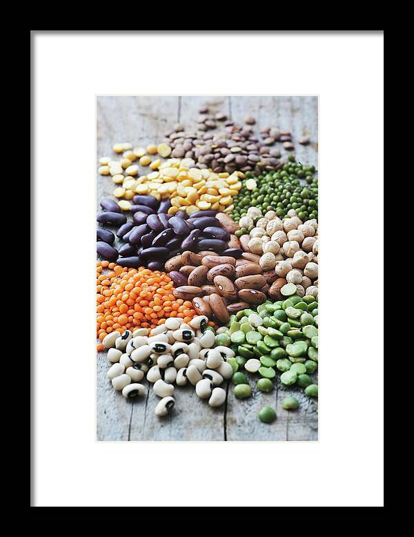 Bean Framed Print featuring the photograph Selection Of Beans #1 by Gustoimages