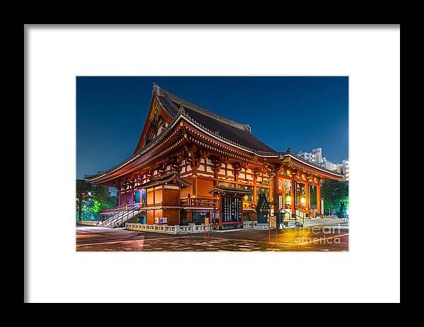 Tokyo Framed Print featuring the photograph Senso-ji Temple in Asakusa - Tokyo - Japan #1 by Luciano Mortula