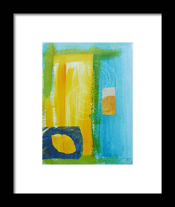 Abstract Framed Print featuring the mixed media Shades of Summer #1 by Katherine Sands