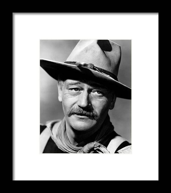 1940s Movies Framed Print featuring the photograph She Wore A Yellow Ribbon, John Wayne #1 by Everett