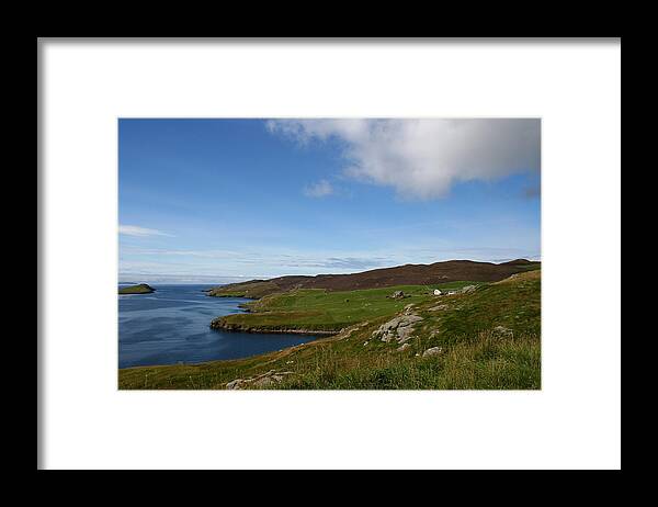 Scotland Framed Print featuring the photograph Shetland's landscape #1 by Luisa Azzolini