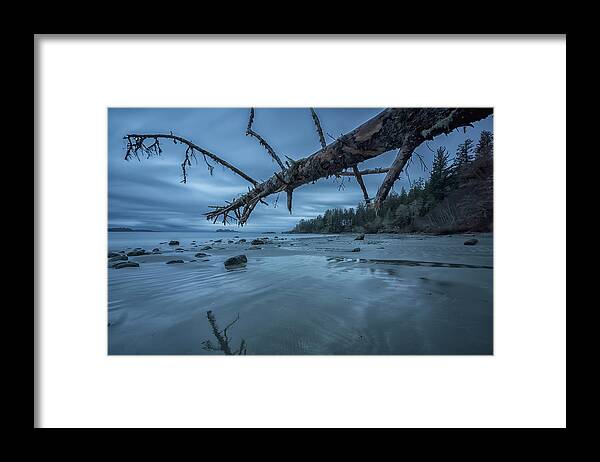 Vancouver Island Framed Print featuring the photograph Six Minute Exposure Of The Clouds And #1 by Robert Postma / Design Pics