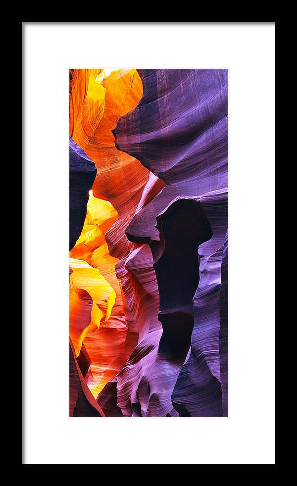 Antelope Canyon Framed Print featuring the photograph Somewhere in America Series - Antelope Canyon #1 by Lilia S