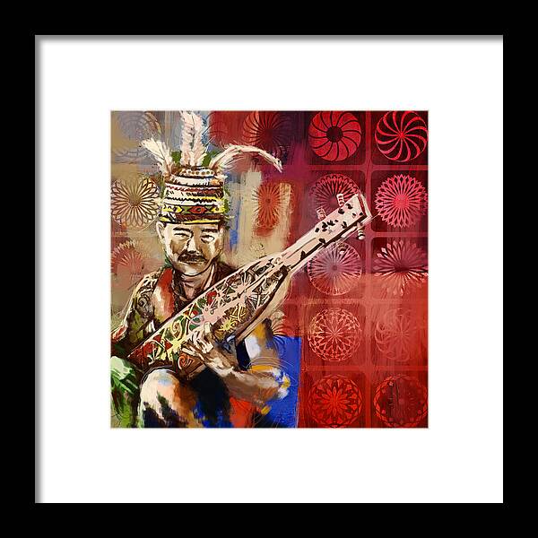 Buddha Art Paintings Framed Print featuring the painting South Asian Art #1 by Corporate Art Task Force