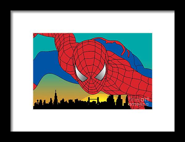 Pop Culture Framed Print featuring the digital art Spiderman #2 by Mark Ashkenazi