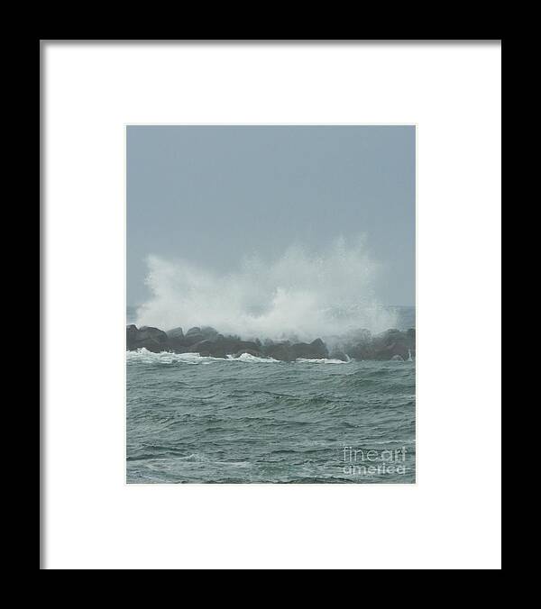 Ocean Framed Print featuring the photograph Splash #1 by Gallery Of Hope 