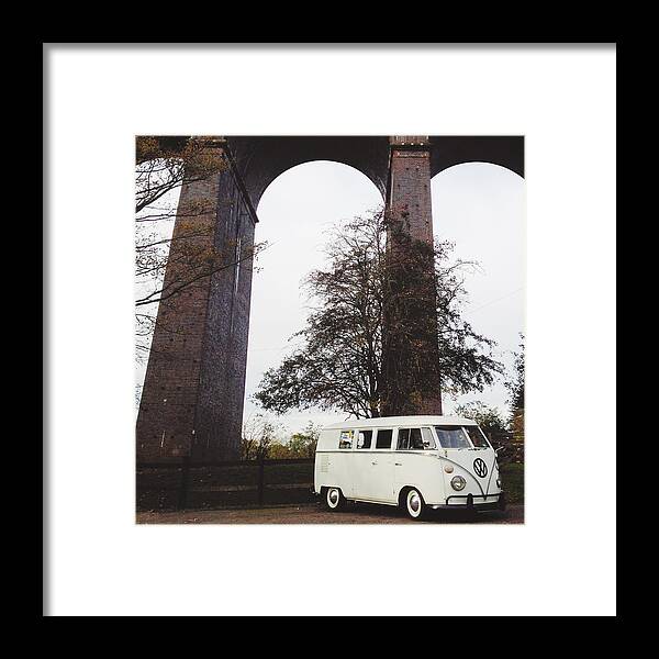 Automobile Framed Print featuring the photograph Splitty by the Viaducts III #1 by Gemma Knight