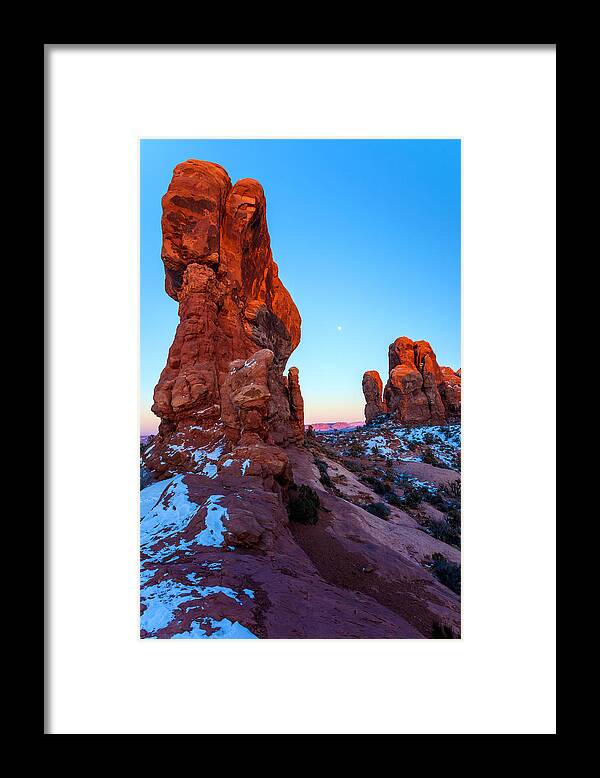 Nightfall Framed Print featuring the photograph Standing Tall by Jonathan Nguyen