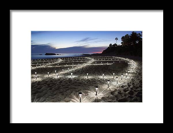 Lights Framed Print featuring the photograph Stars on the Sand #1 by Cliff Wassmann