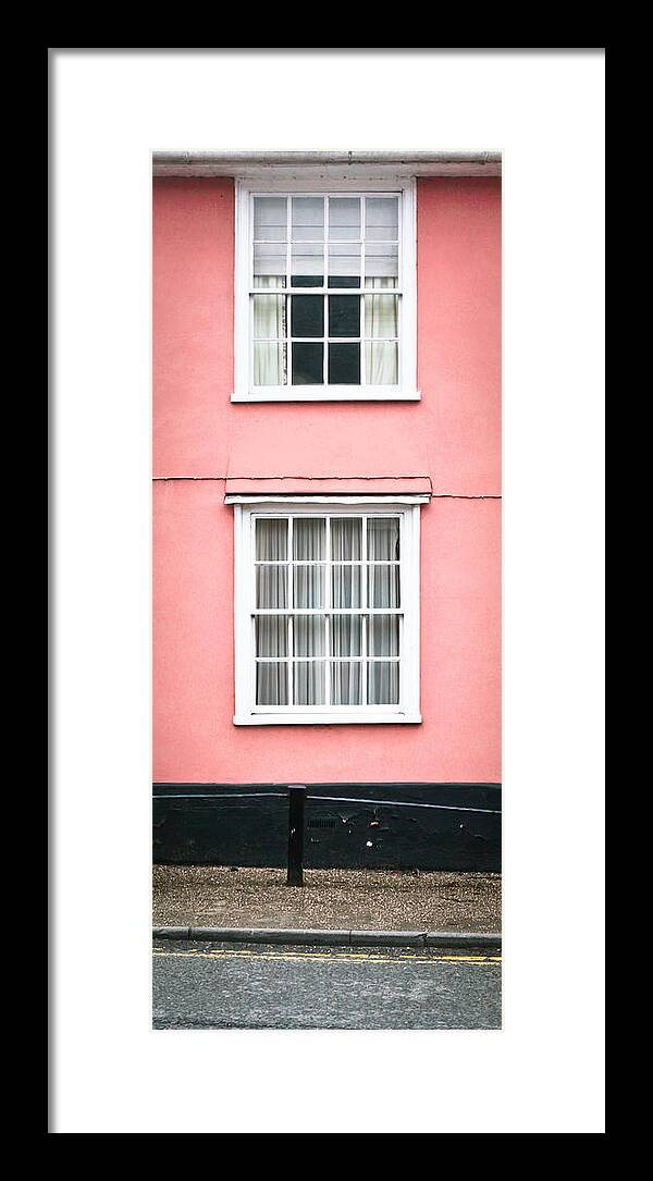 Architecture Framed Print featuring the photograph Suffolk pink #1 by Tom Gowanlock