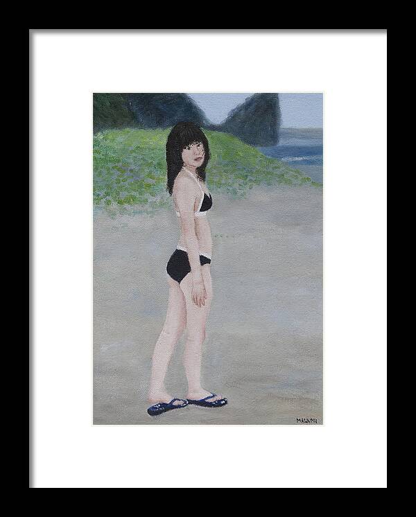 Beach Framed Print featuring the painting Summer Holiday #1 by Masami Iida
