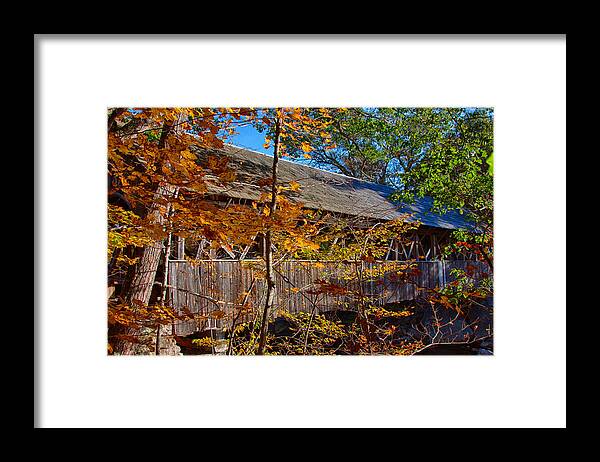 Artist Covered Bridge Framed Print featuring the photograph Sunday River Covered Bridge #3 by Jeff Folger