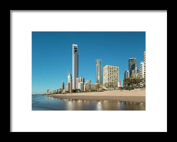Dawn Framed Print featuring the photograph Surfers Paradise From Surfers Paradise #1 by Stefan Mokrzecki
