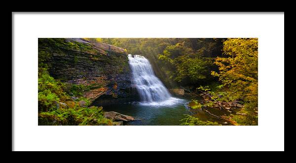 Landscape Framed Print featuring the photograph Swallow Falls #1 by Ryan Heffron